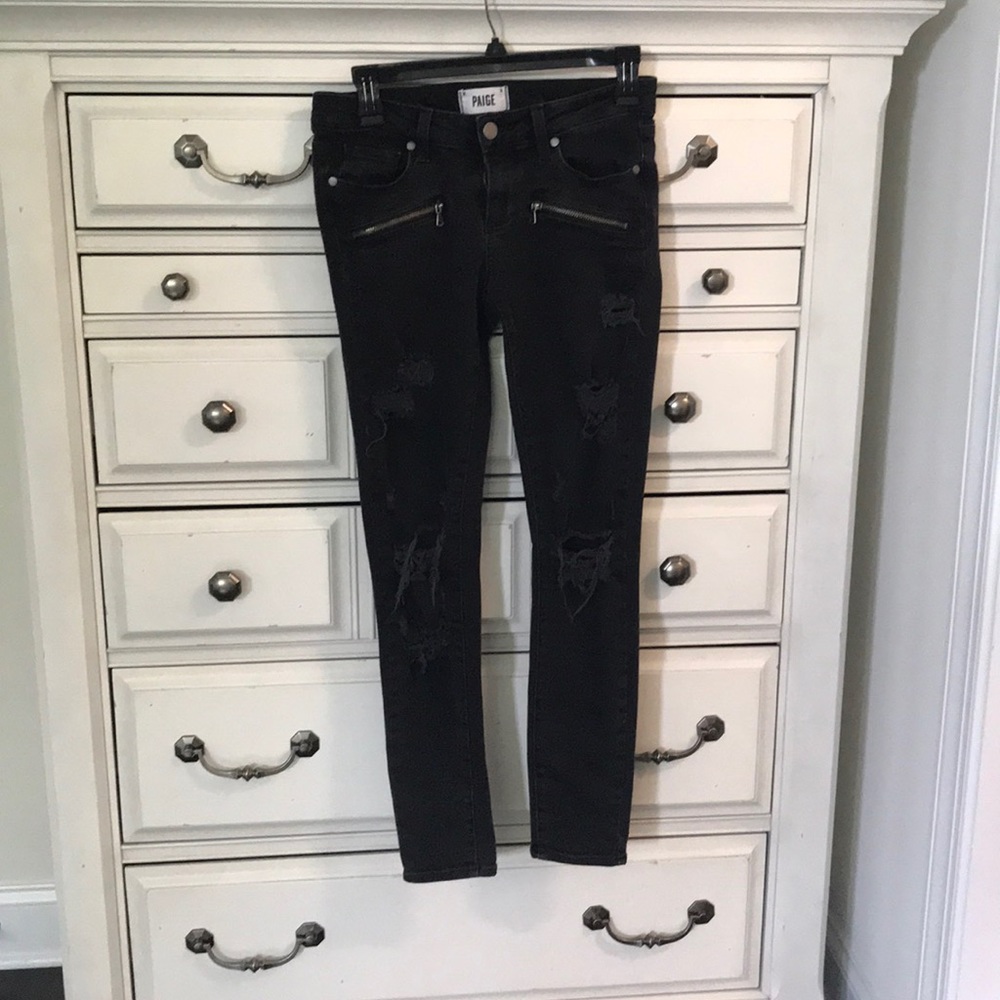 Black skinny jeans.   Super soft and stretchy.